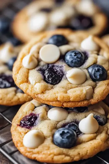 Blueberry White Chocolate Chip Cookies