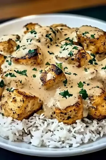 Creamy Smothered Chicken and Rice