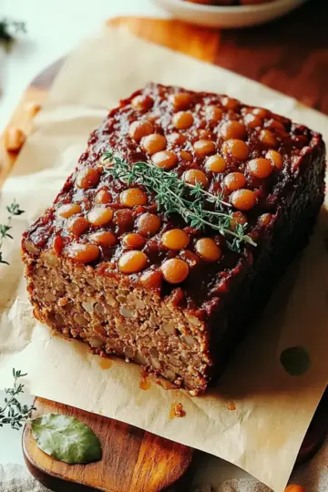 Vegan Lentil Nut Meatloaf