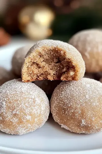 Cinnamon Sugar Snowball Cookies