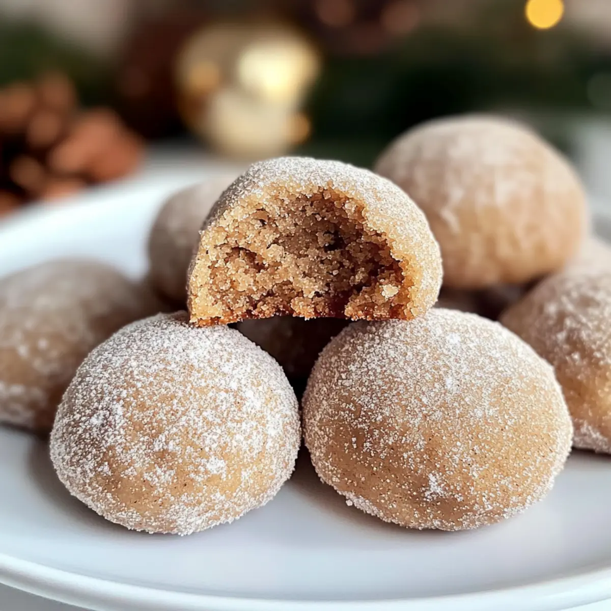 Cinnamon Sugar Snowball Cookies