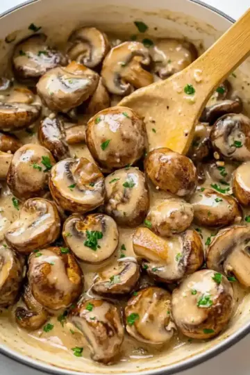 Garlic Parmesan Sautéed Mushrooms