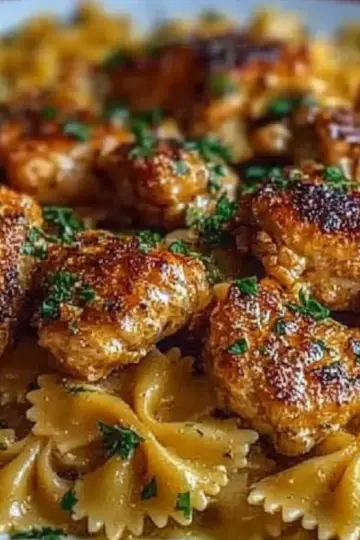 Butter Chicken with Bowtie Pasta