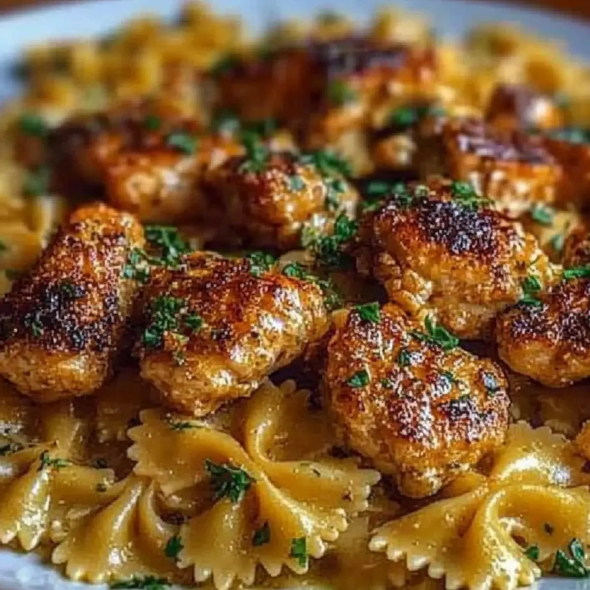 Butter Chicken with Bowtie Pasta