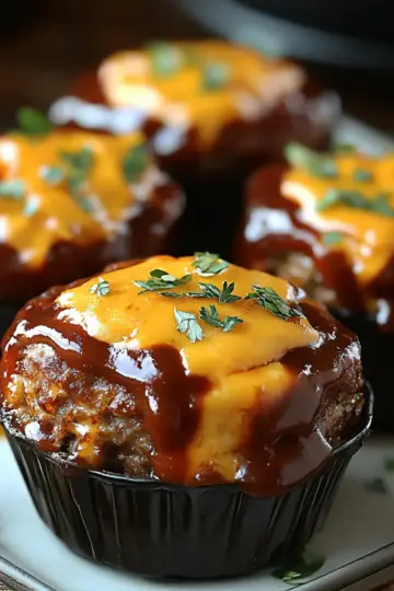 Cheesy BBQ Meatloaf Cups