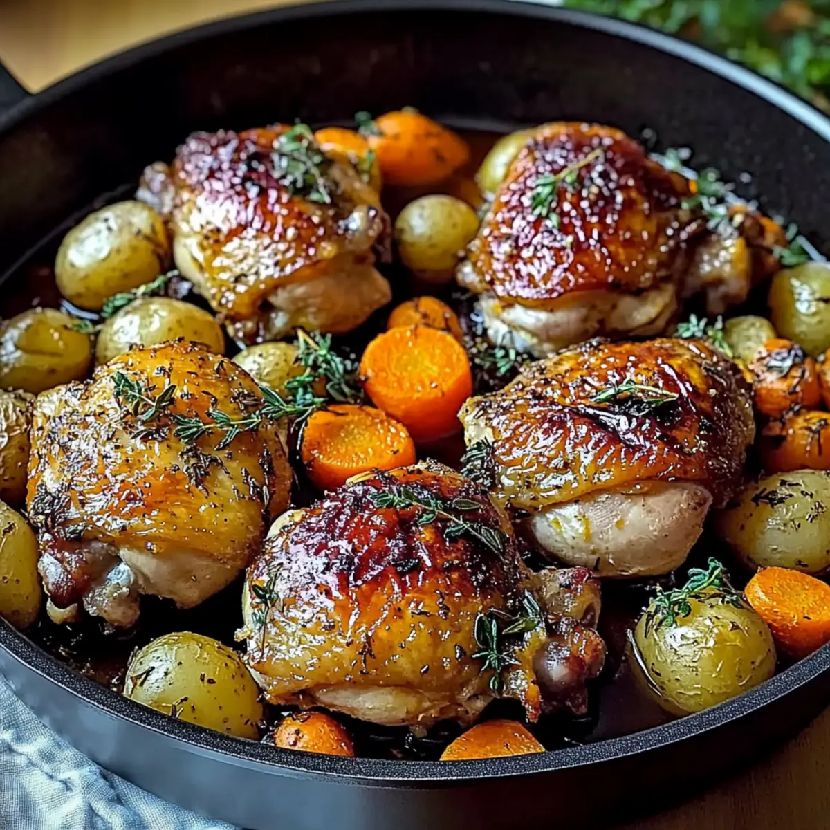 One-Pan Roasted Chicken Thighs