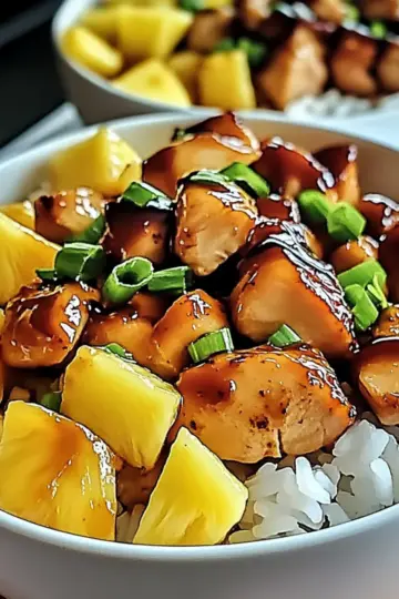 Teriyaki Chicken and Pineapple Bowls
