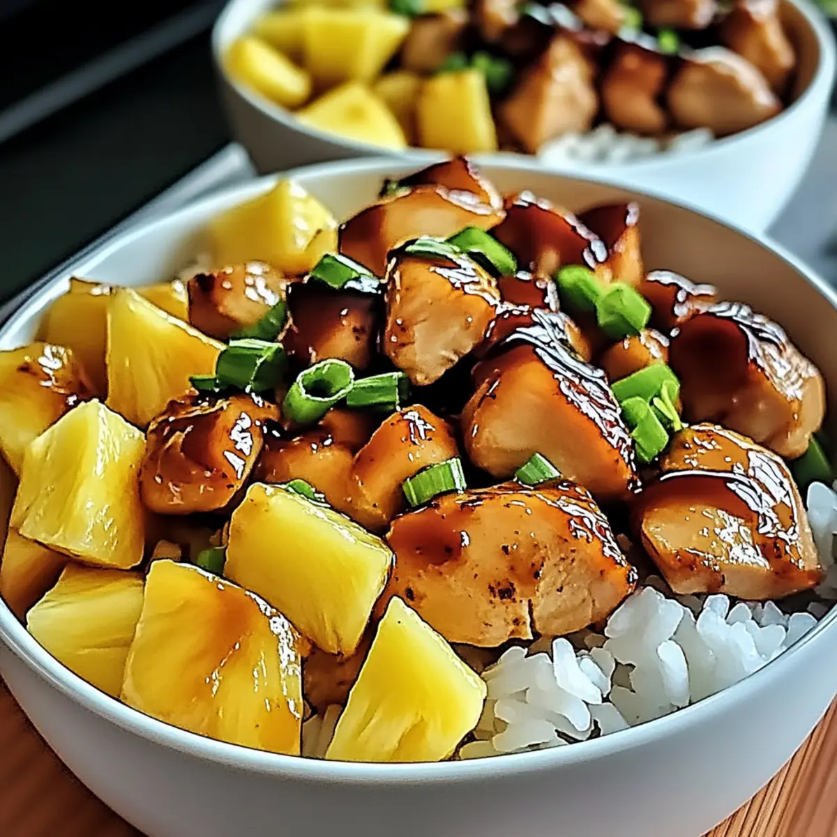 Teriyaki Chicken and Pineapple Bowls
