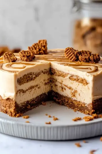 No Bake Biscoff Cheesecake