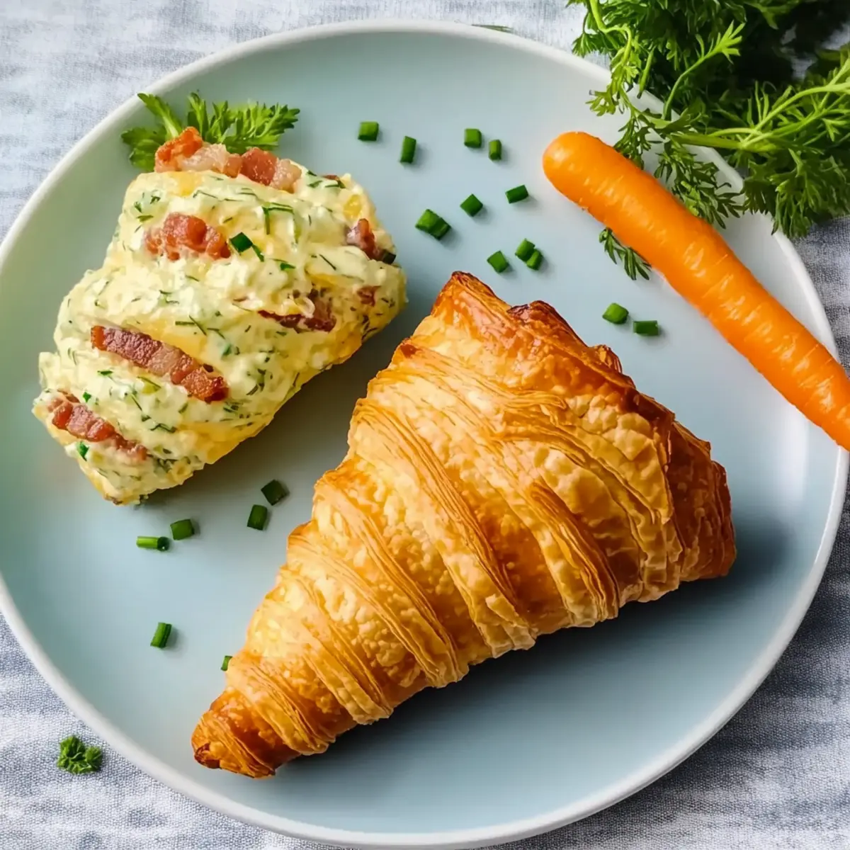 Cheese & Bacon Filled Puff Pastry