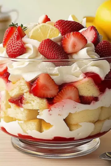 Lemon Strawberry Trifle