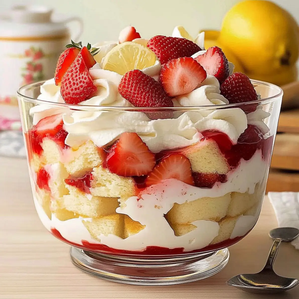 Lemon Strawberry Trifle