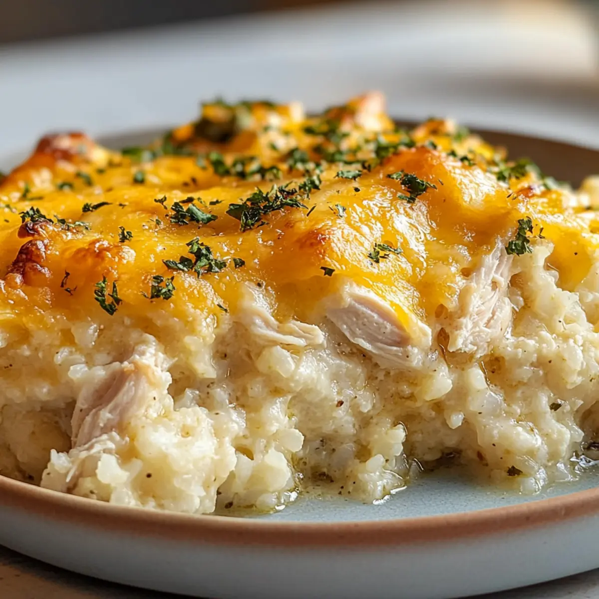 Chicken Cauliflower Rice Casserole