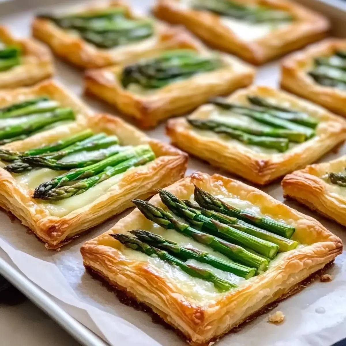 Cheesy Asparagus Tarts