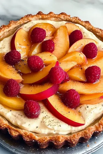White Peach Mascarpone Tart