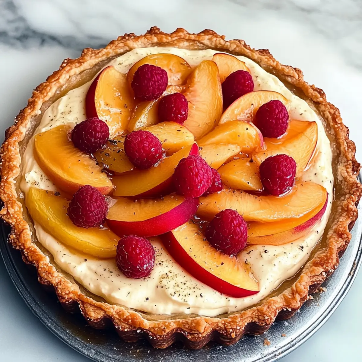 White Peach Mascarpone Tart