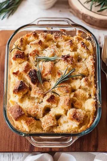 Rosemary & Parmesan Bread Pudding