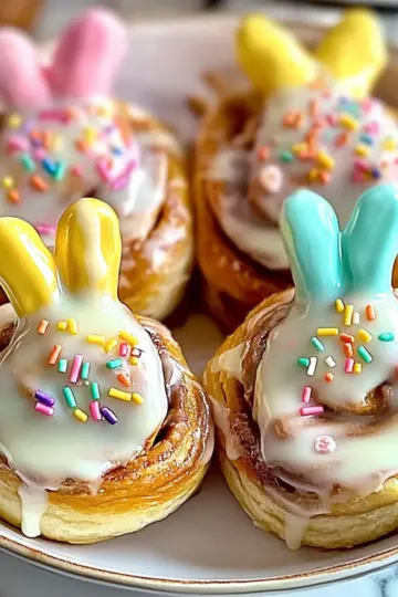Easter Bunny Cinnamon Rolls