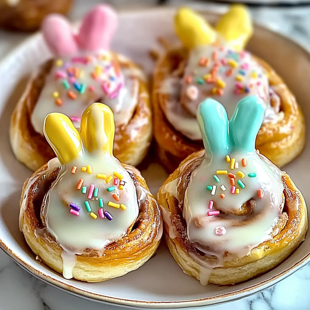 Easter Bunny Cinnamon Rolls