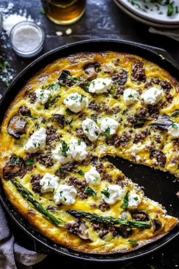 Ground Lamb and Vegetable Frittata