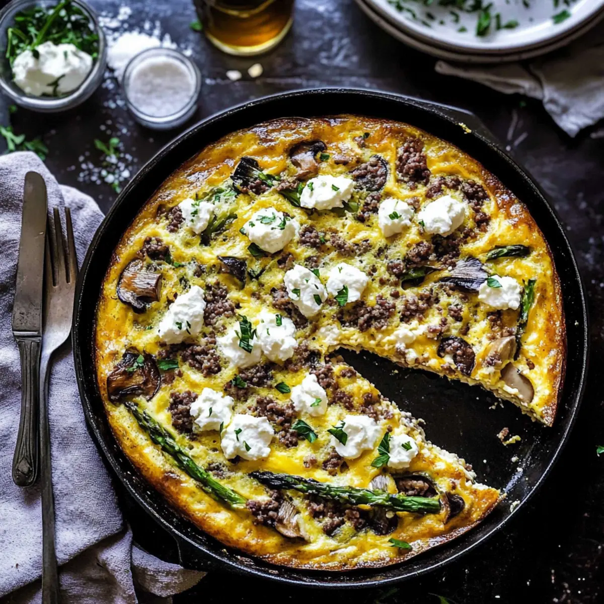 Ground Lamb and Vegetable Frittata