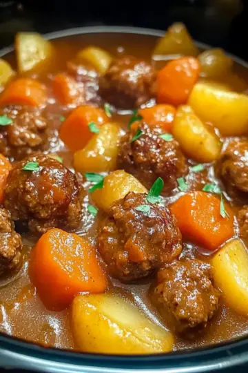 Crockpot Meatball Pot Roast