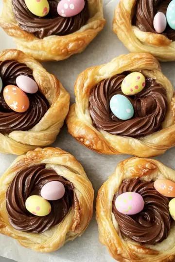 Vegan Puff Pastry Easter Nests