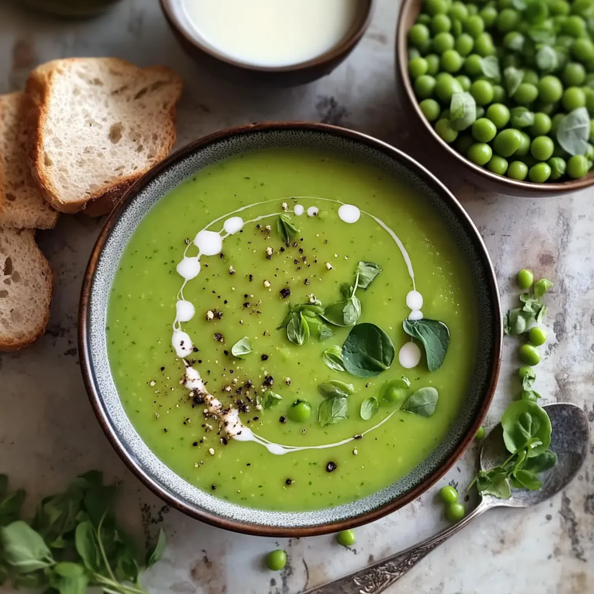 Creamy Fresh Pea Soup