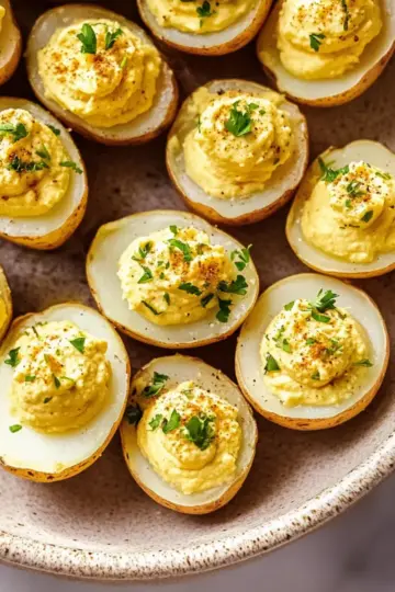 Deviled Egg Potato Bites