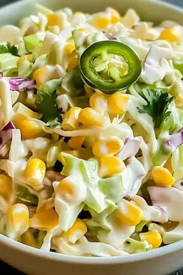 Spicy Jalapeno Corn Coleslaw