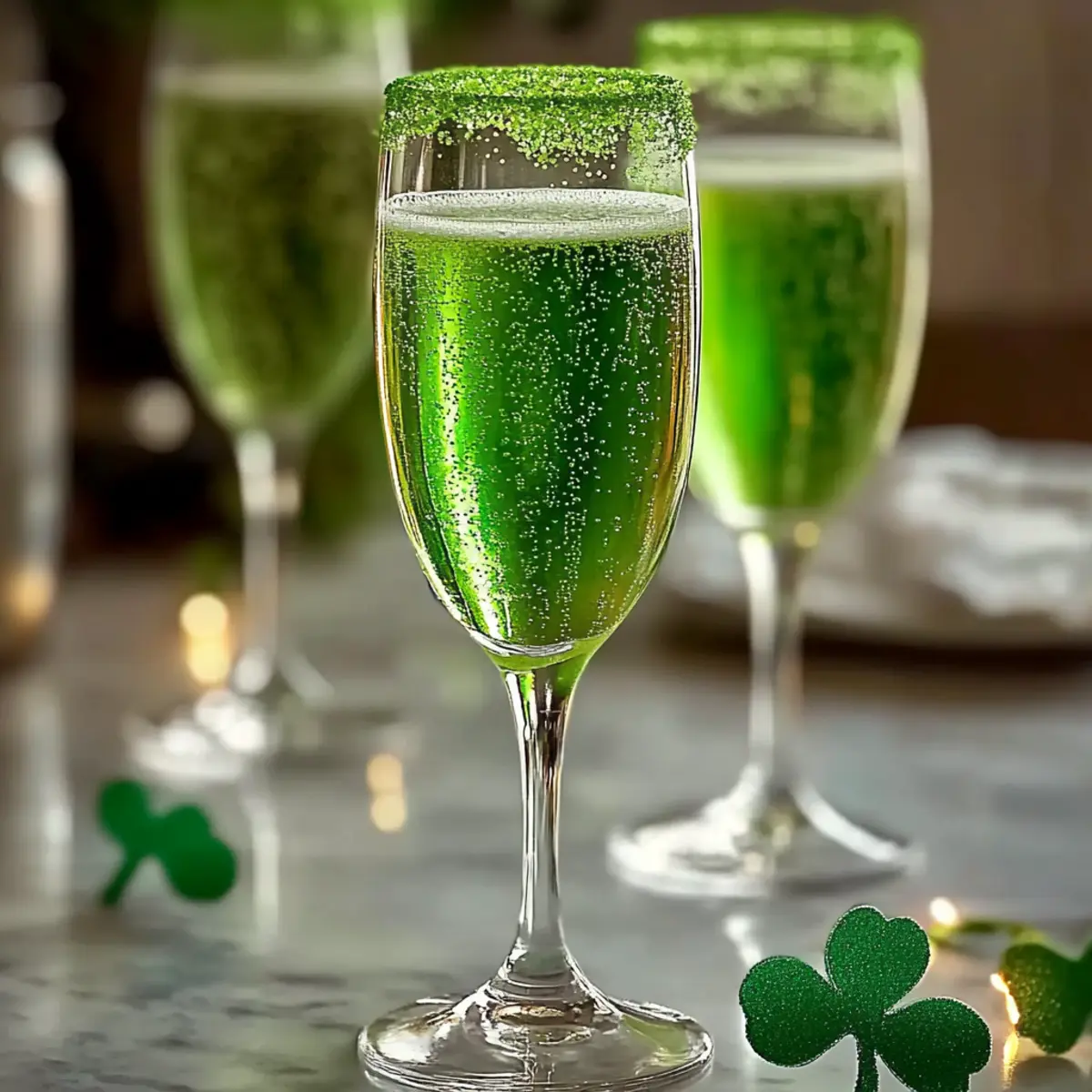 St. Patrick’s Day Drinks Green Mimosas