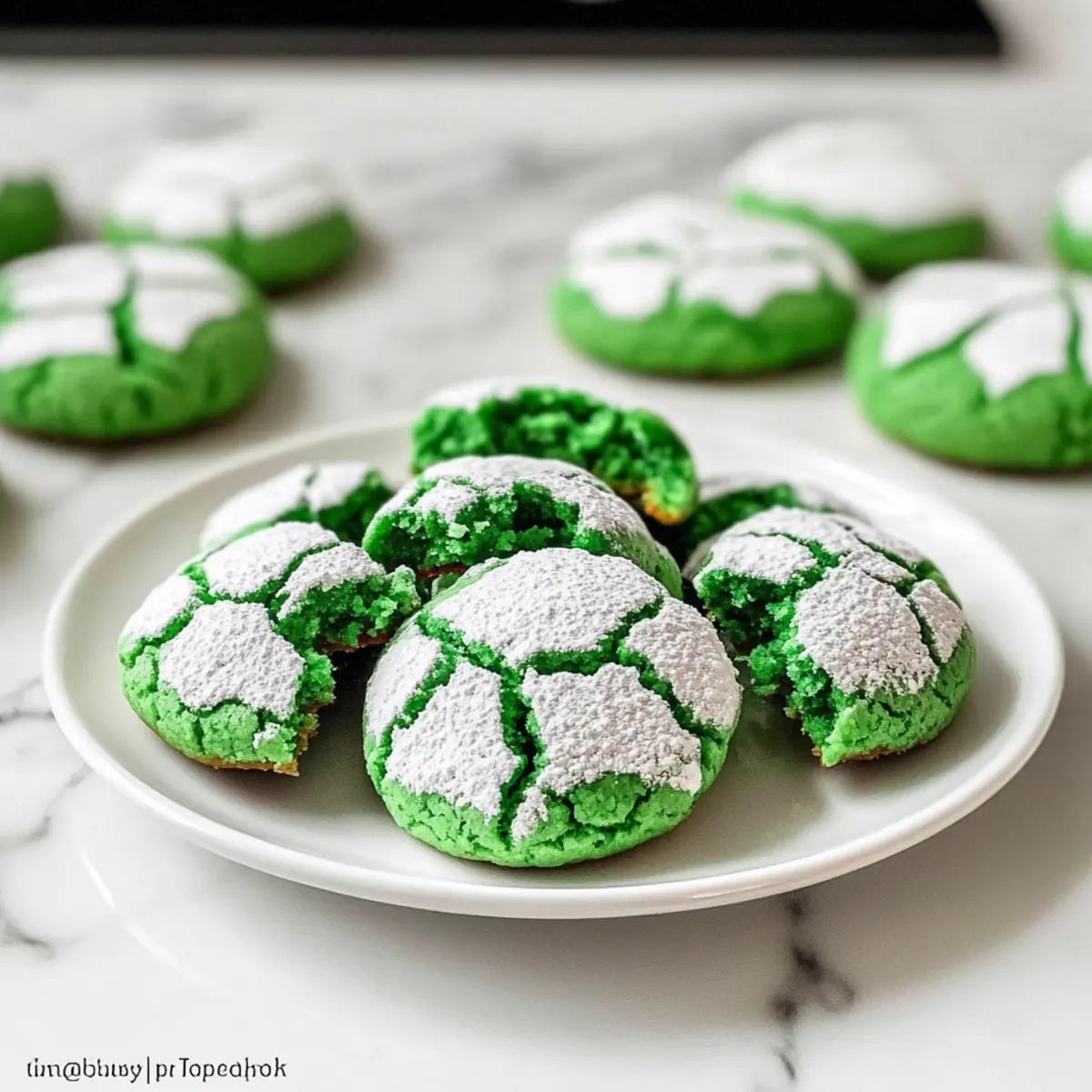 Green Crinkle Cookies Recipe