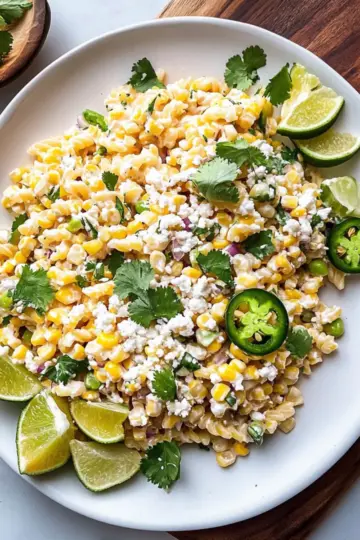 Mexican elote corn pasta salad