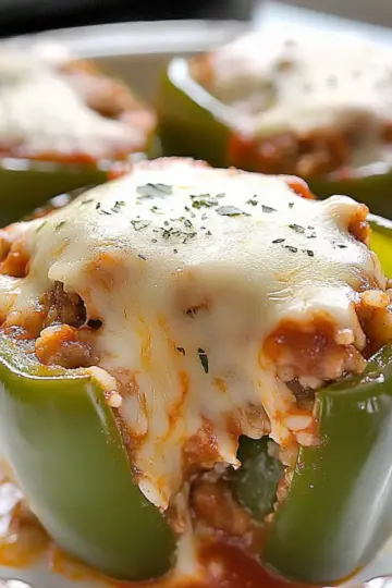 Cheesy Stuffed Green Peppers