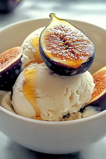 Honey-Drizzled Fig and Ricotta Ice Cream