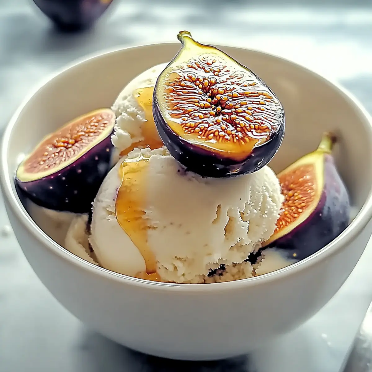 Honey-Drizzled Fig and Ricotta Ice Cream