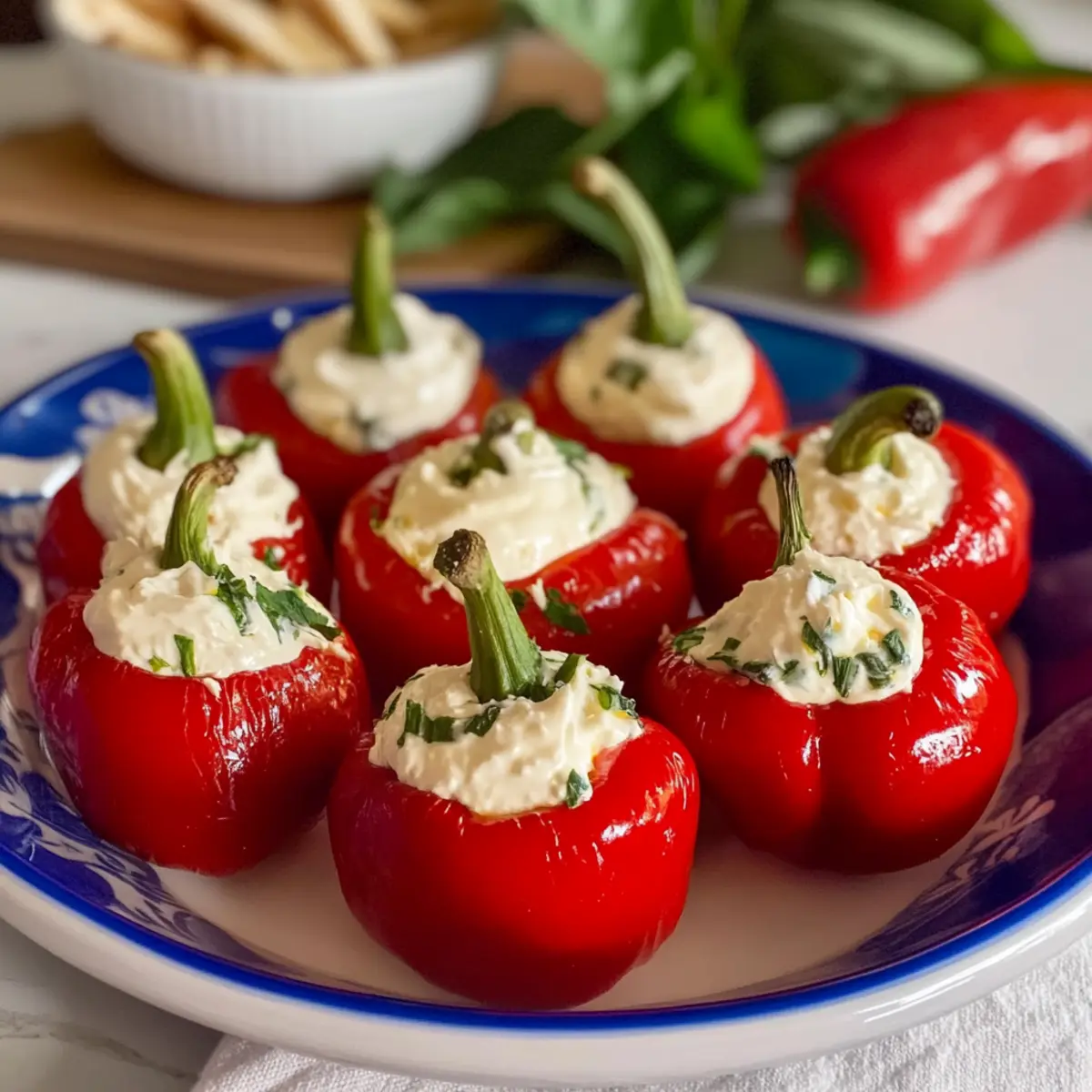 cheese stuffed piquante peppers