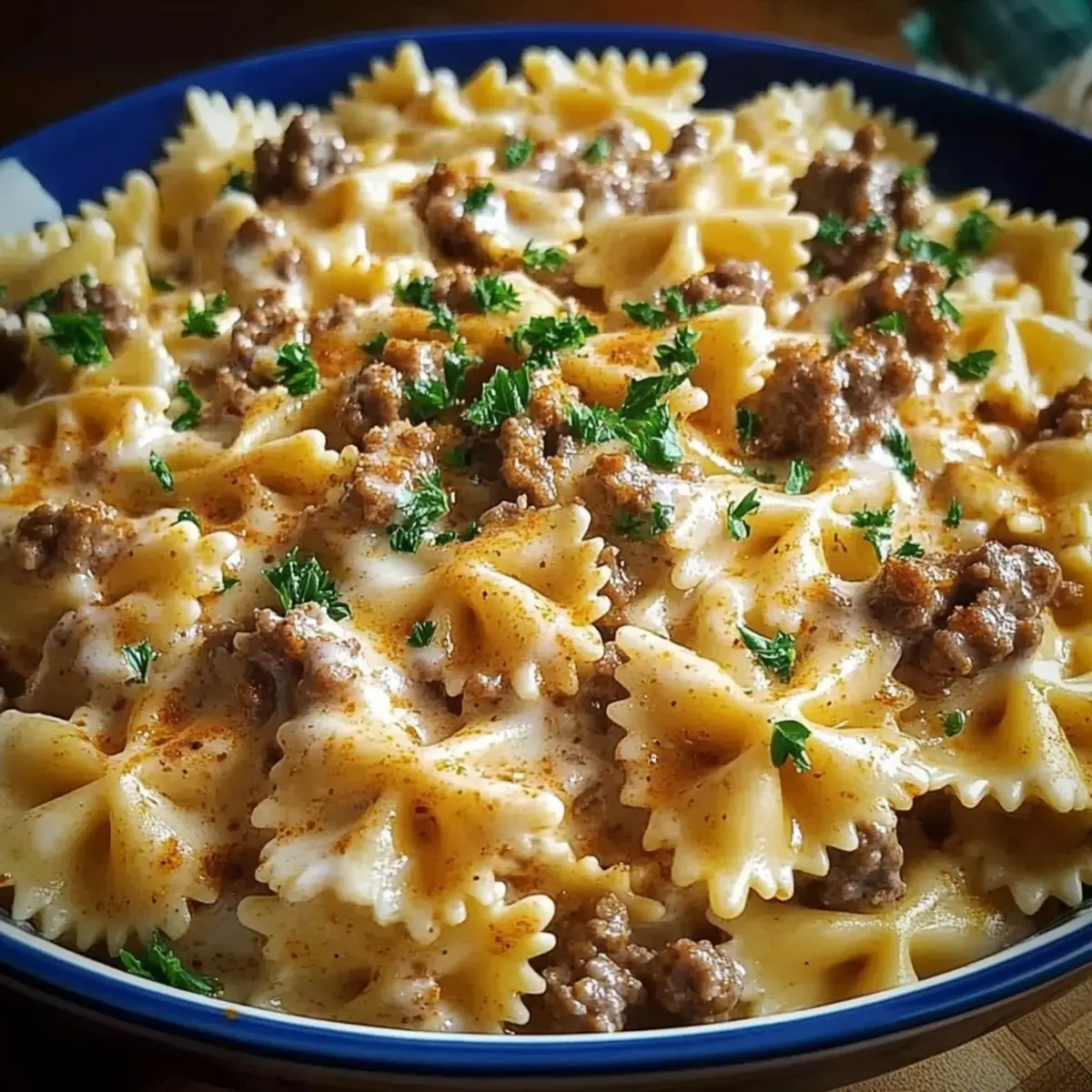 Cajun Cream Cheese Alfredo Bowties