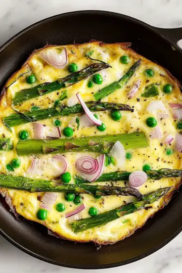 Spring Onion Asparagus Frittata