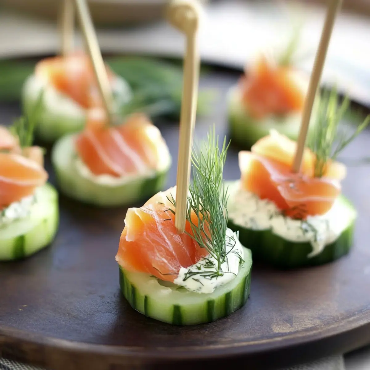 Salmon and Cream Cheese Cucumber