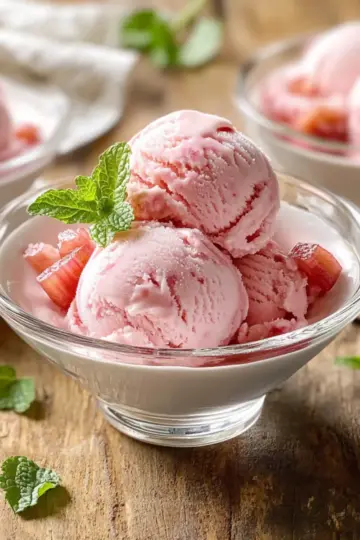 Rhubarb Ice Cream