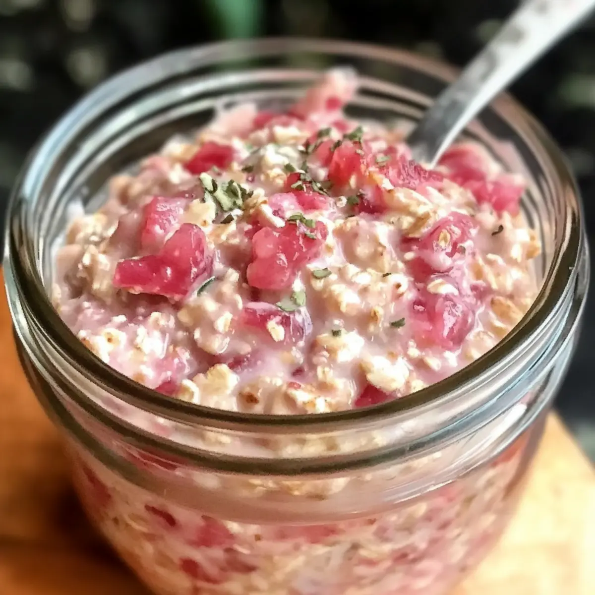 Rhubarb Overnight Oats