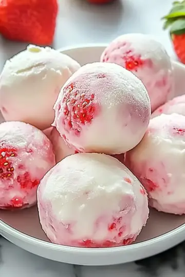 Strawberry Greek Yogurt Bites