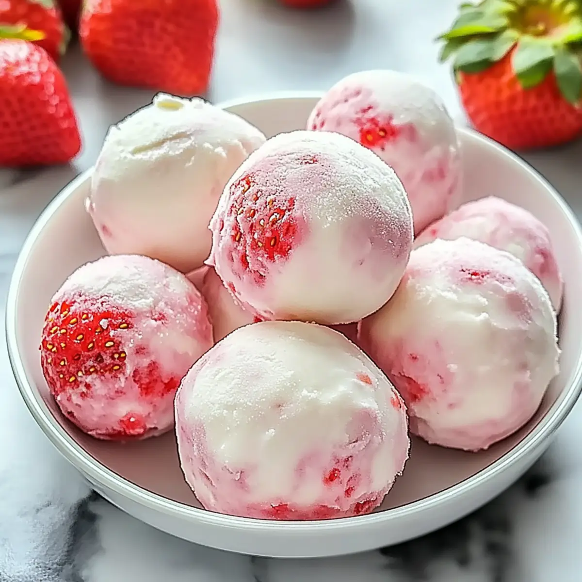 Strawberry Greek Yogurt Bites
