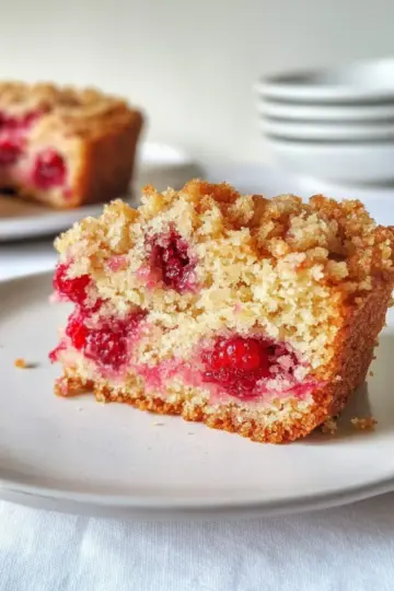 Raspberry Rhubarb Buckle