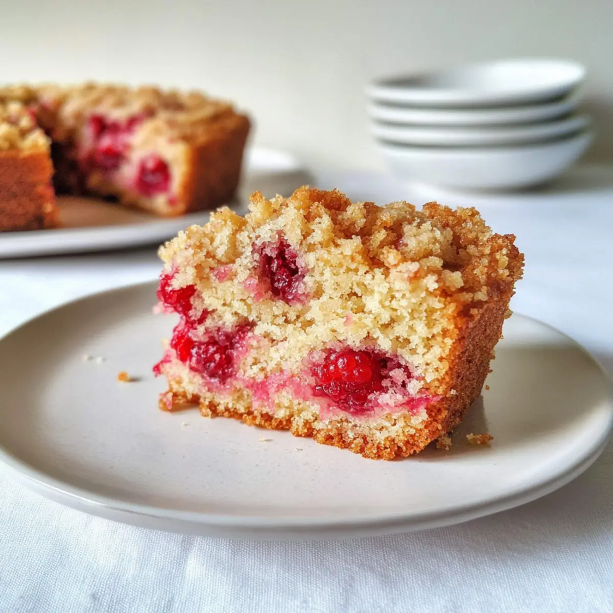 Raspberry Rhubarb Buckle