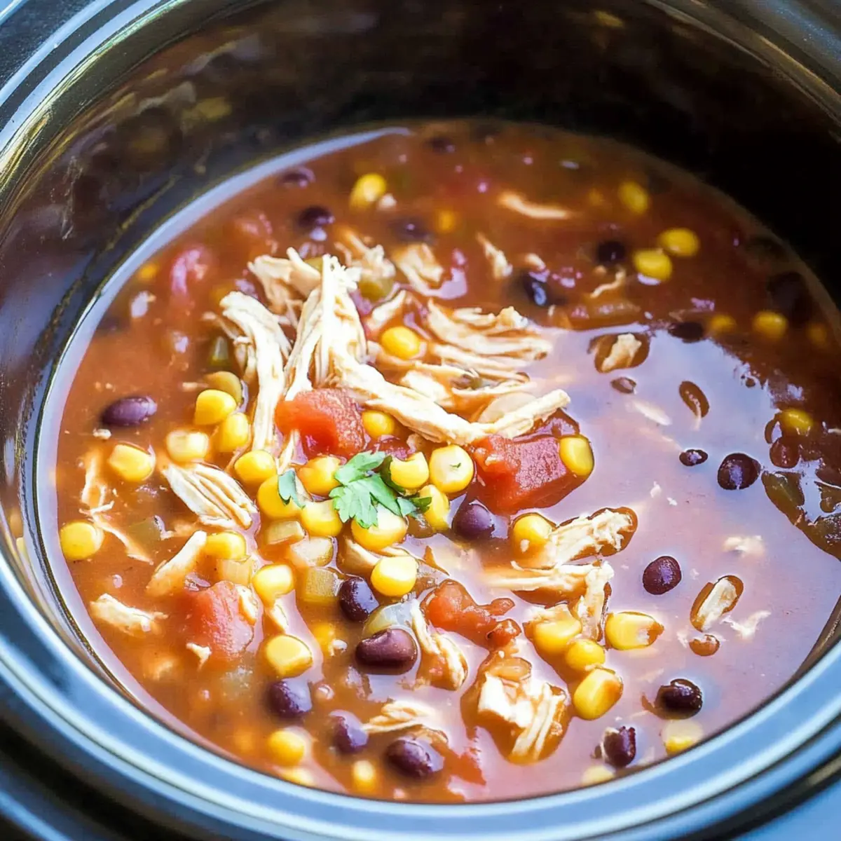 Slow Cooker Chicken Taco Soup