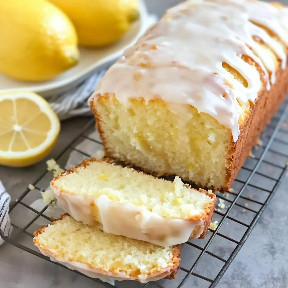 Iced Lemon Pound Cake Loaf