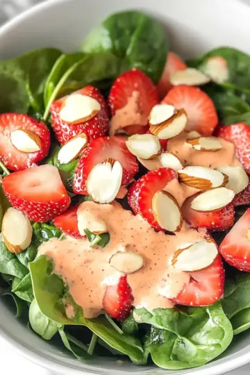 Strawberry Spinach Salad With Almonds