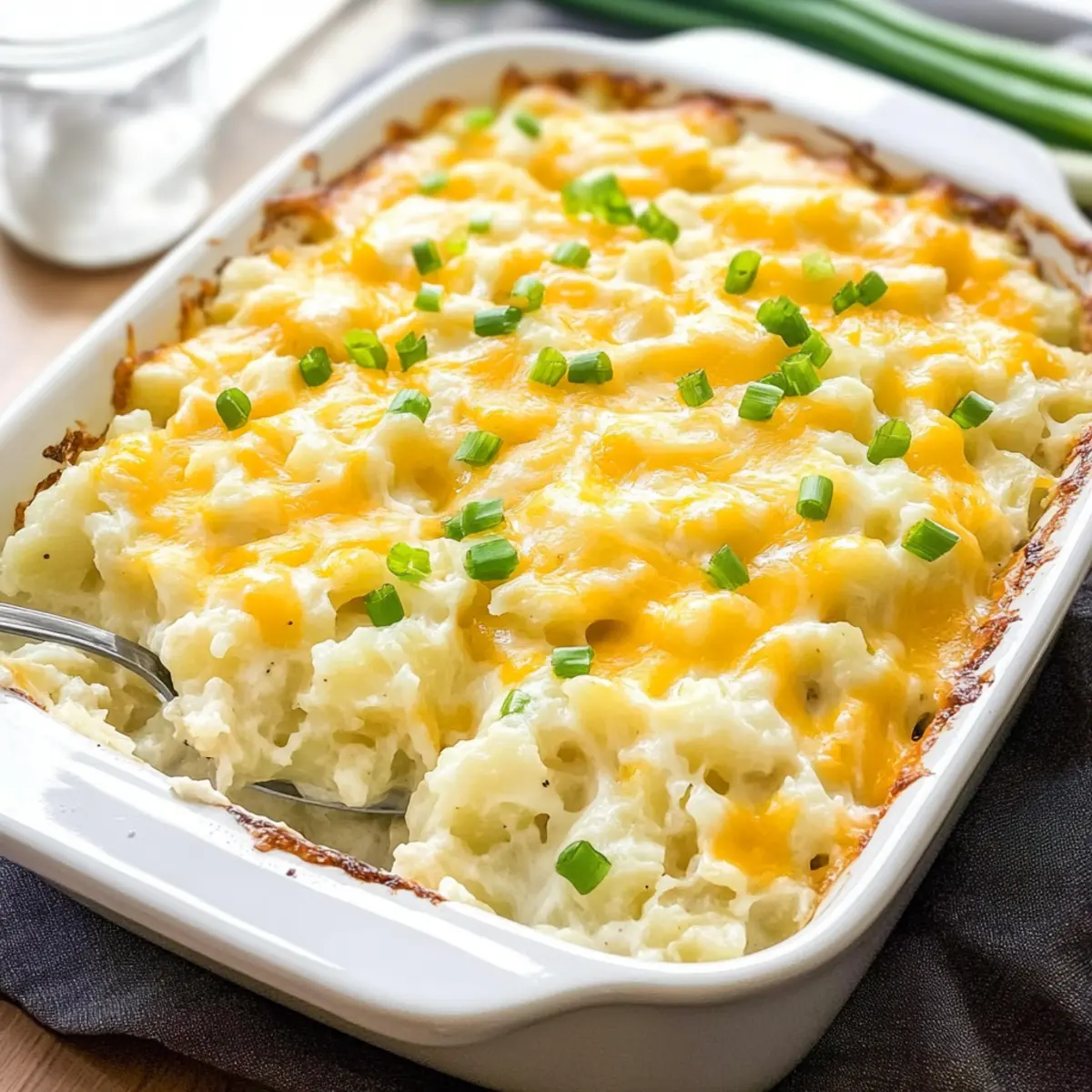 Skinny Cheesy Potato Casserole